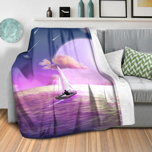 Moonlight Dream Blanket Blanket Clock Canvas