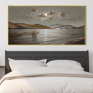 Moonlit Quiet Tides Canvas Art Clock Canvas