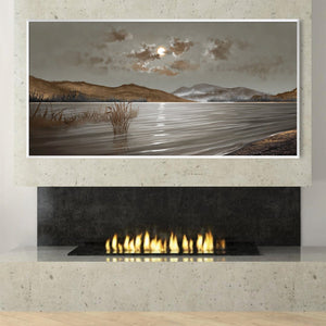 Moonlit Quiet Tides Canvas Art Clock Canvas