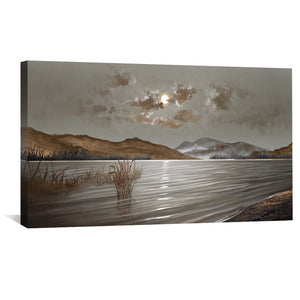 Moonlit Quiet Tides Canvas Art Clock Canvas