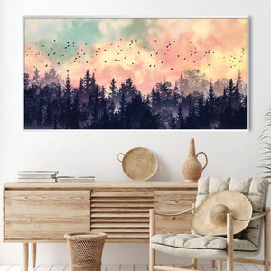 Morning Chorus Canvas Art Clock Canvas