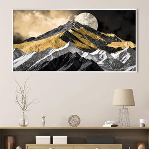 Mountain Eclipse Canvas Art Clock Canvas