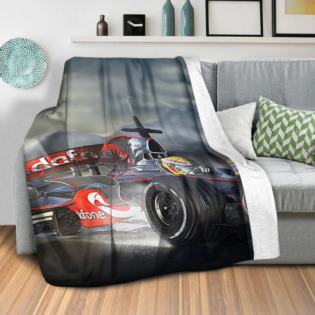 Mountain Racing Blanket Blanket Clock Canvas