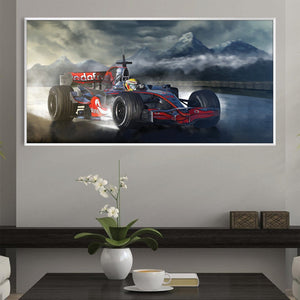 Mountain Racing Canvas Art Clock Canvas