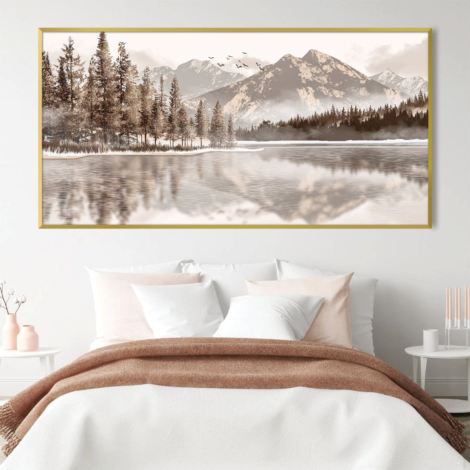 Mountain Ridge Canvas Art Clock Canvas