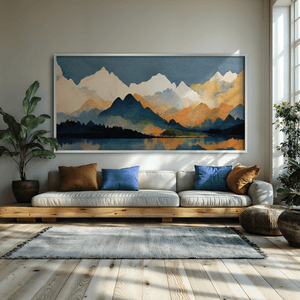 Mountains on Mountains Canvas Art Clock Canvas