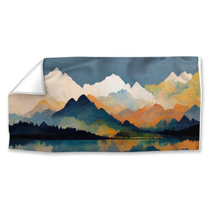 Mountains on Mountains Easy Build Frame Posters, Prints, & Visual Artwork Clock Canvas