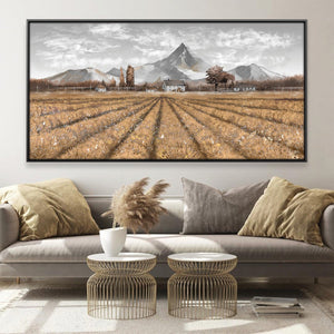 Mountainside Harvest Canvas Art 20 x 10in / Canvas Clock Canvas
