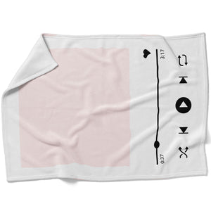 Music Love Blanket Blanket 75 x 100cm Clock Canvas