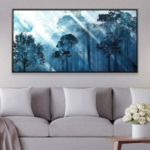 Mystic Forest Light Canvas Art Clock Canvas