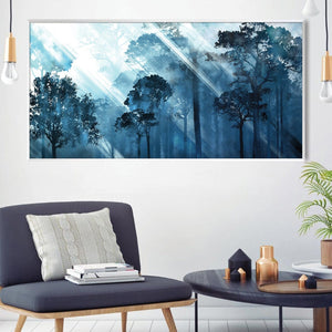 Mystic Forest Light Canvas Art Clock Canvas