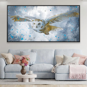 Mystic Glance in the Winter Gale Canvas Art Clock Canvas