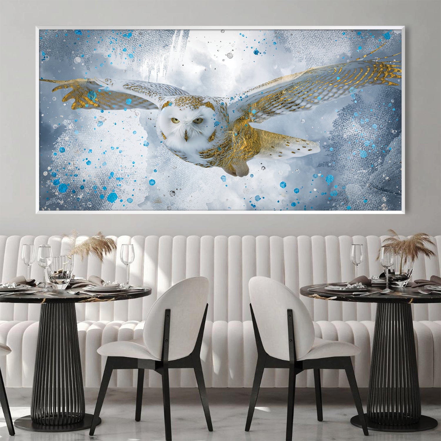 Mystic Glance in the Winter Gale Canvas Art Clock Canvas