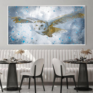 Mystic Glance in the Winter Gale Canvas Art Clock Canvas