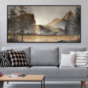 Mystic Mountain Mirage Canvas Art 20 x 10in / Canvas Clock Canvas
