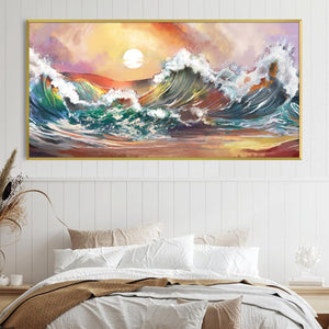 Mystic Tides Canvas Art Clock Canvas