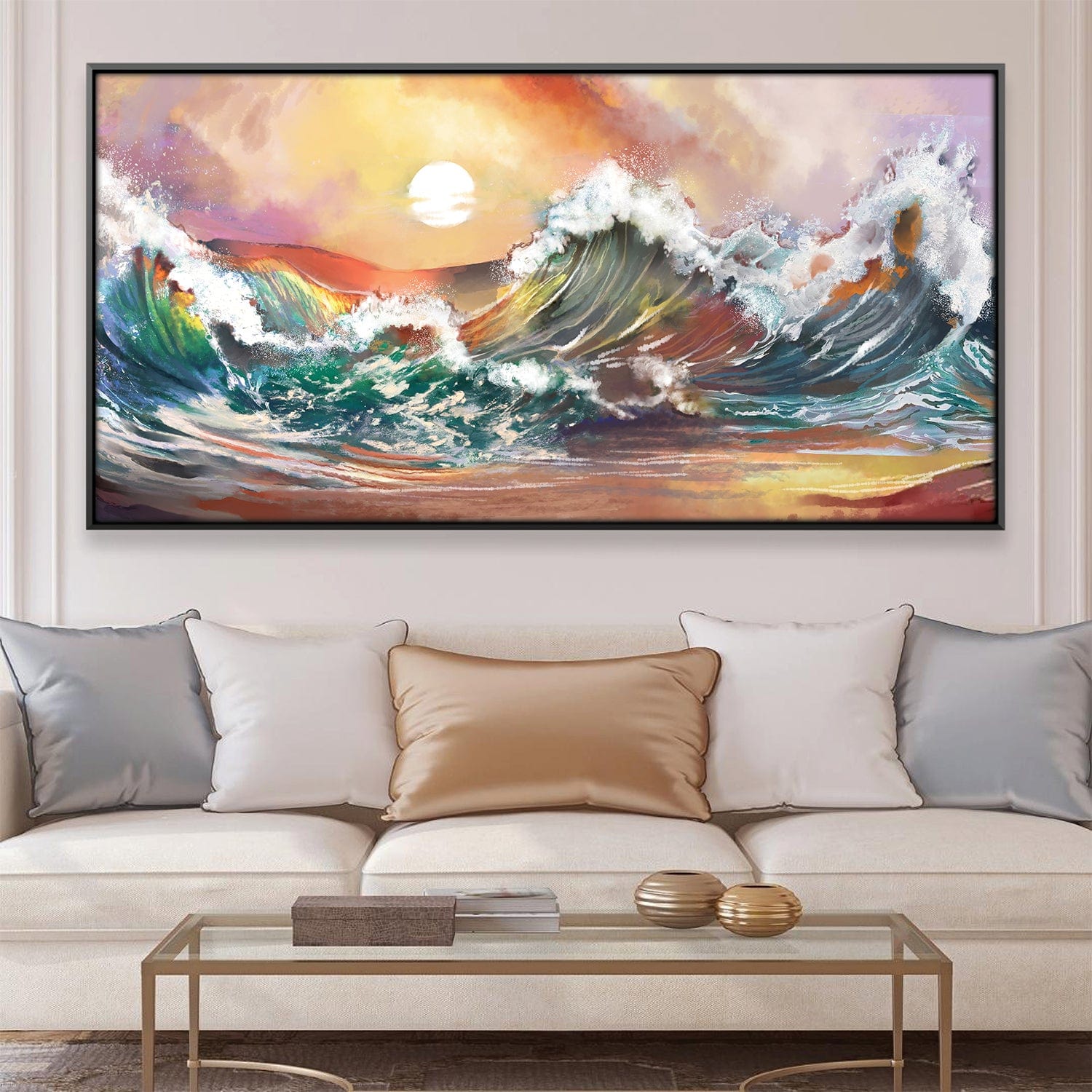 Mystic Tides Canvas Art Clock Canvas