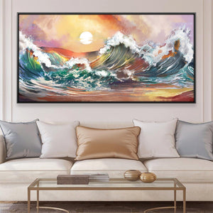 Mystic Tides Canvas Art Clock Canvas