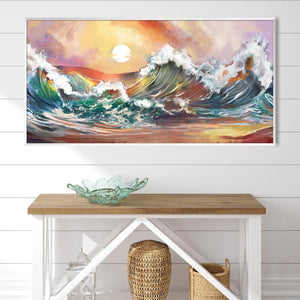 Mystic Tides Canvas Art Clock Canvas