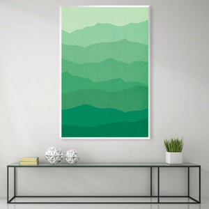 Natural Landscape Green Canvas Art Clock Canvas