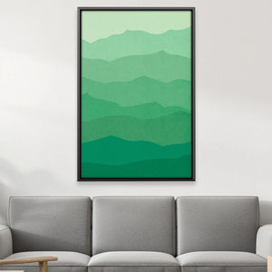 Natural Landscape Green Canvas Art Clock Canvas