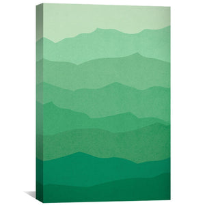 Natural Landscape Green Canvas Art Clock Canvas