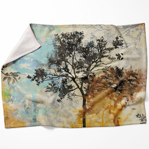 Natures Patterns Blanket Blanket 75 x 100cm Clock Canvas