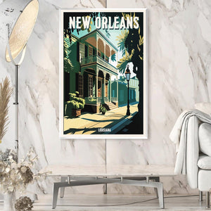 New Orleans Canvas Art Clock Canvas