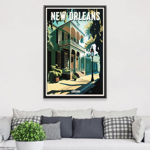 New Orleans Canvas Art Clock Canvas