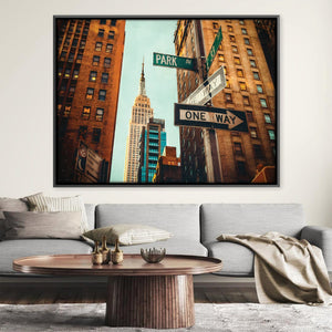 New York Streets Canvas Art Clock Canvas