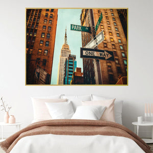 New York Streets Canvas Art Clock Canvas