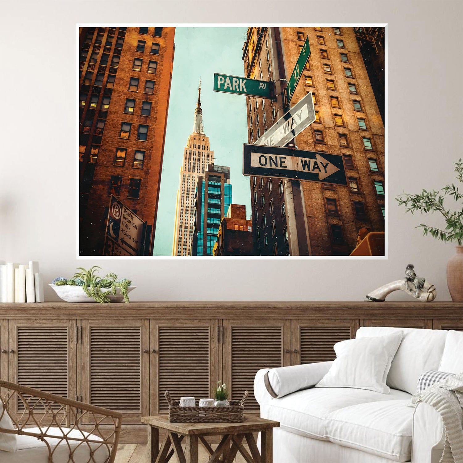 New York Streets Canvas Art Clock Canvas