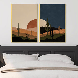Night and Day Canvas Art Clock Canvas
