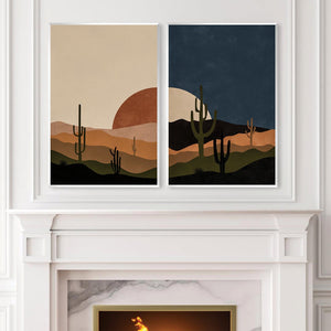 Night and Day Canvas Art Clock Canvas