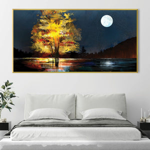 Night's Luminescence Canvas Art Clock Canvas