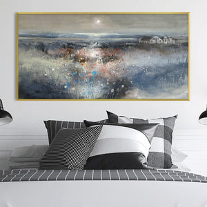 Nocturne Fields Canvas Art Clock Canvas