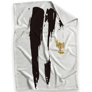 Noir Brush Work A Blanket Blanket 30 x 40in Clock Canvas