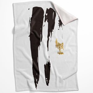 Noir Brush Work A Blanket Blanket 75 x 100cm Clock Canvas