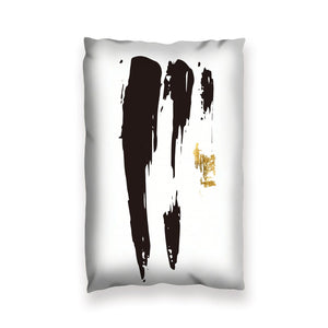 Noir Brush Work A Cushion Cushion 13 x 19in Clock Canvas