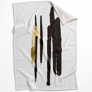 Noir Brush Work C Blanket Blanket 75 x 100cm Clock Canvas