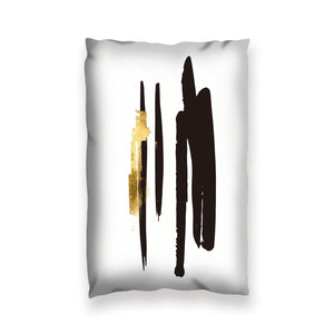 Noir Brush Work C Cushion Cushion 13 x 19in Clock Canvas