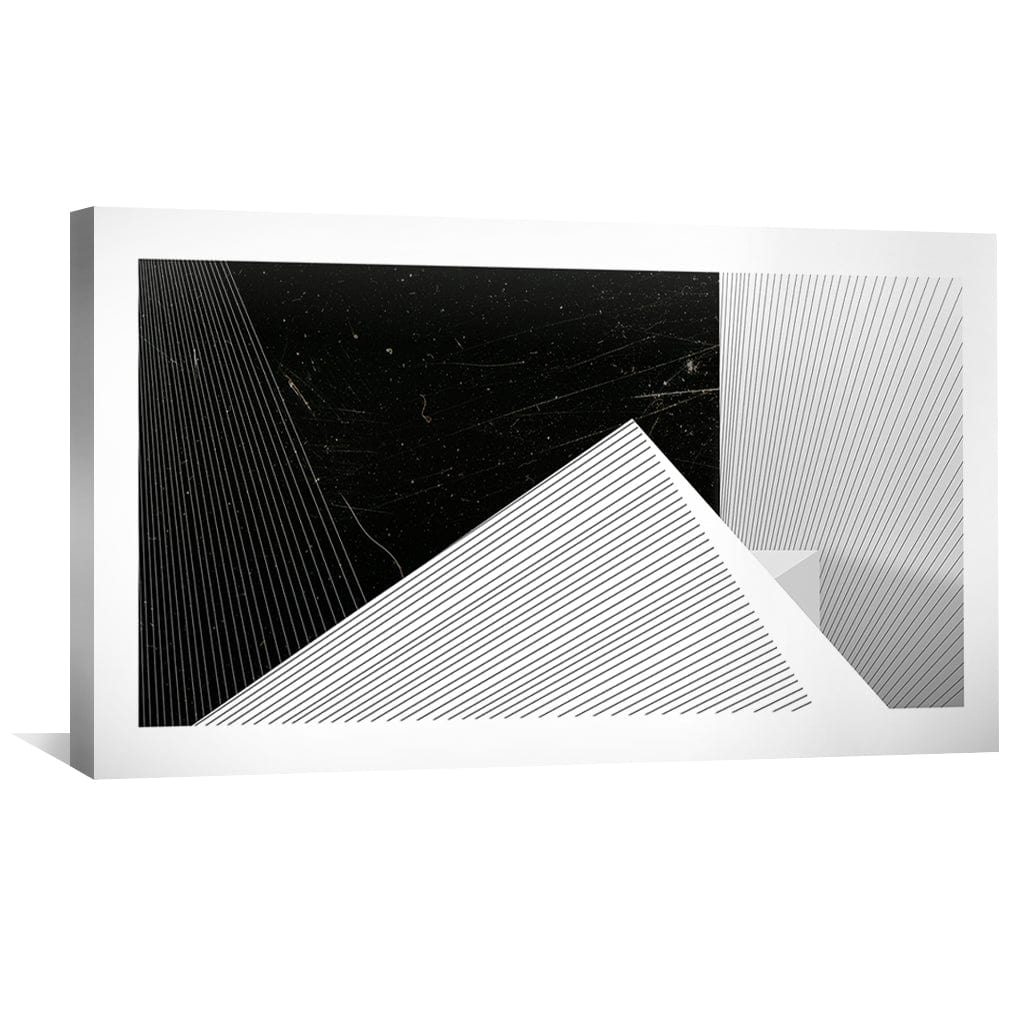 Noir Geometry Canvas Art Clock Canvas