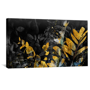 Noir Reflective Canvas Art Clock Canvas