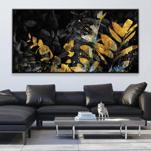 Noir Reflective Canvas Art Clock Canvas