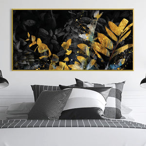 Noir Reflective Canvas Art Clock Canvas