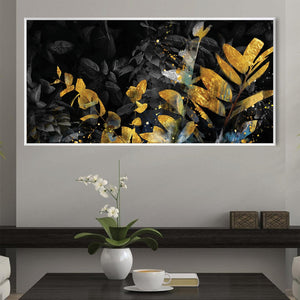 Noir Reflective Canvas Art Clock Canvas