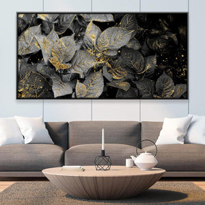 Noir Shine Canvas Art Clock Canvas