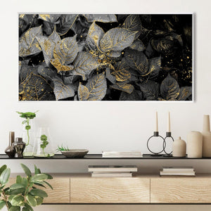 Noir Shine Canvas Art Clock Canvas