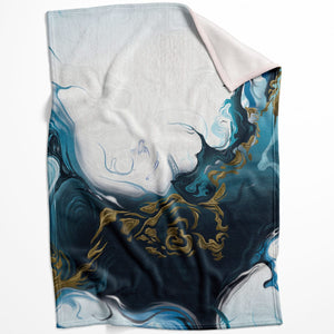 Nordic River B Blanket Blanket 75 x 100cm Clock Canvas