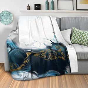 Nordic River B Blanket Blanket Clock Canvas
